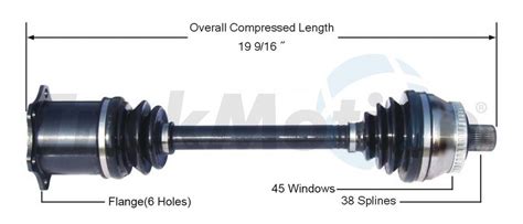 Audi Cv Axle Shaft Front Passenger Side Aftermarket Ad Surtrack