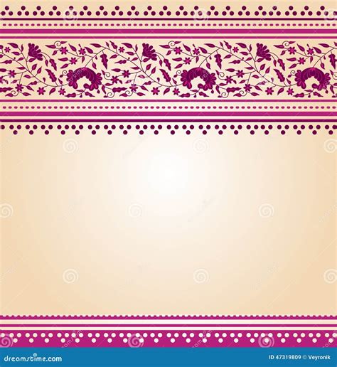 Pink Oriental Floral Background Stock Vector - Illustration of classical, cream: 47319809