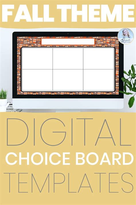 Editable Choice Boards Template Google Slides Early Finisher Fall Set 2 ...