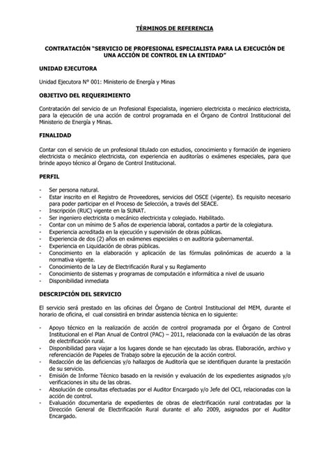 Términos De Referencia Contratación “servicio De Profesional