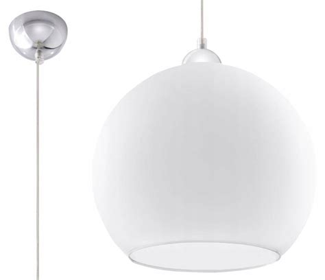 Lampa Wisząca do Sypialni Sufitowa Kula BALL Biała SL0256 Cena