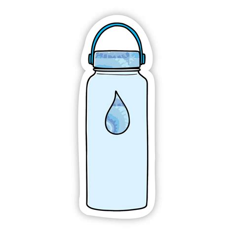 Water Bottle Blue Aesthetic Sticker – Big Moods