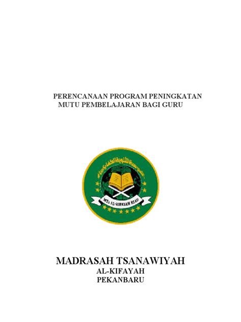 Perencanaan Program Peningkatan Mutu Pembelajaran Bagi Guru Pdf