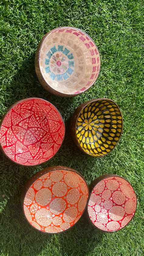 Hand Painted Coconut Bowls Sage And Magic