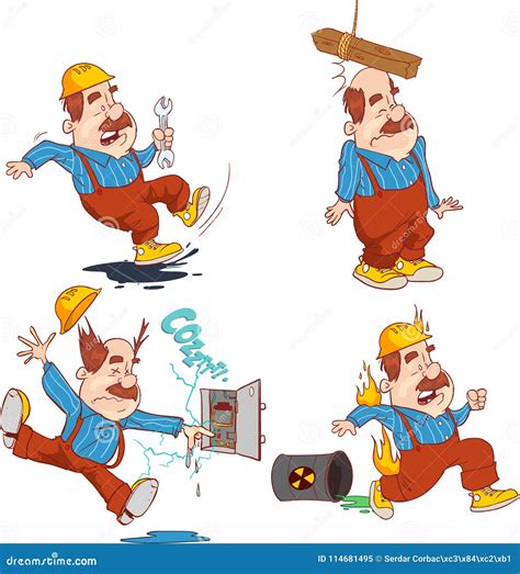 Construction Worker Injury Stock Illustrations – 887 Construction