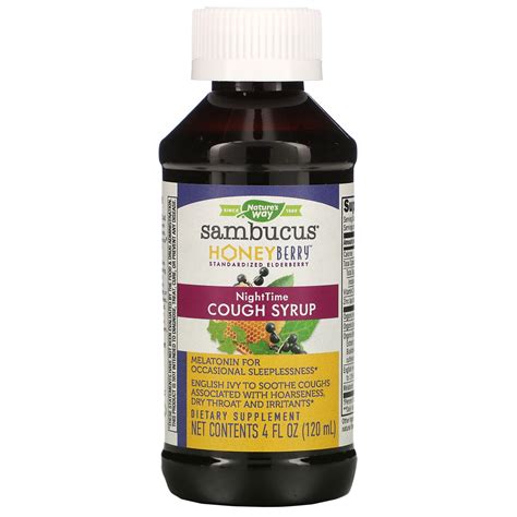 Natures Way Sambucus Honeyberry Nighttime Cough Syrup 4 Fl Oz 120