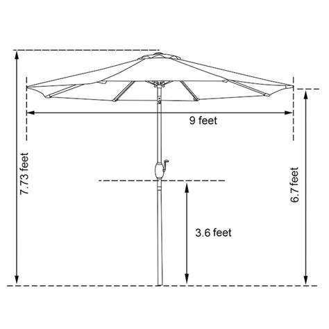 Mondawe 9 Ft Aluminum Octagon Market Patio Umbrella With Lights In The Patio Umbrellas