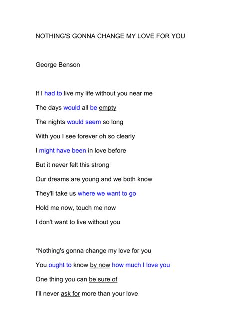 Nothing Gonna Change My Love For You George Benson - Rectangle Circle