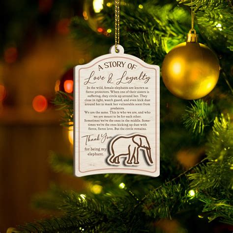 Love And Loyalty Elephant Ornament Symbolizing Sisterhood And Friendship