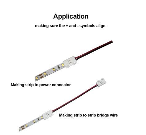 Led Light Strip Connectors Mm Pin Diy Strip To Wire Connectors