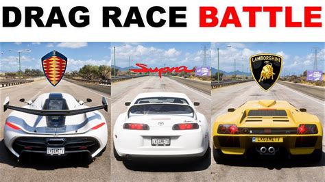 FH5 Dragrace Koenigsegg Jesko Vs Toyota Supra Rz Vs Diablo Gtr YouTube