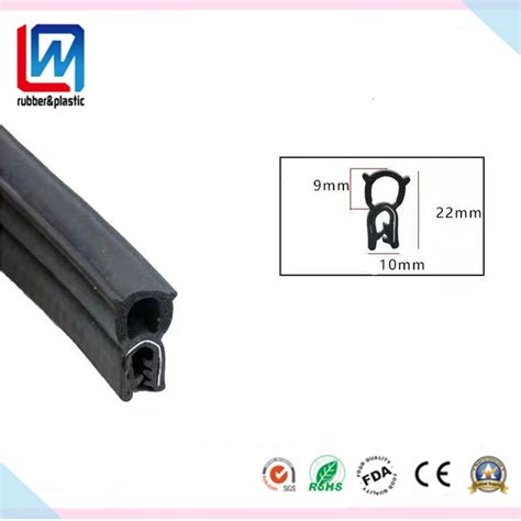 Top Side Bubble Epdm Co Extruded Profile Rubber Trim Seals For