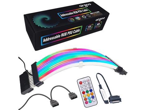 Airgoo Addressable Rgb Psu Cable Extension Kit Pin Atx Cable With