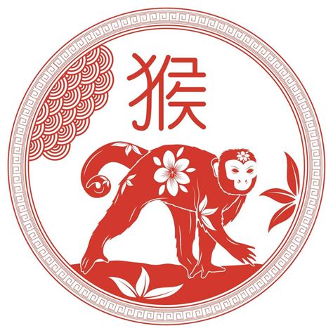 monkey chinese zodiac emblem 16927851 Vector Art at Vecteezy