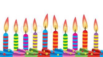 Vector Row Of Birthday Candles On Cake Stock Vector Colourbox