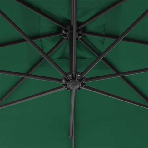 Helloshop26 Parasol meuble de jardin en porte à faux avec mât en