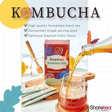 Tropical Fruit Flavor Kombucha Tea Powder Pack — Sharetea - Best Bubble ...