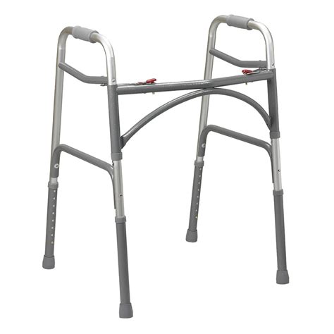 Bariatric Aluminum Folding Walker Two Button Total Care Medical Supply