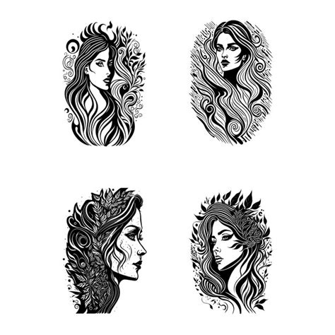 Premium Vector Beautiful Woman Face Hand Drawn Vector Illustration