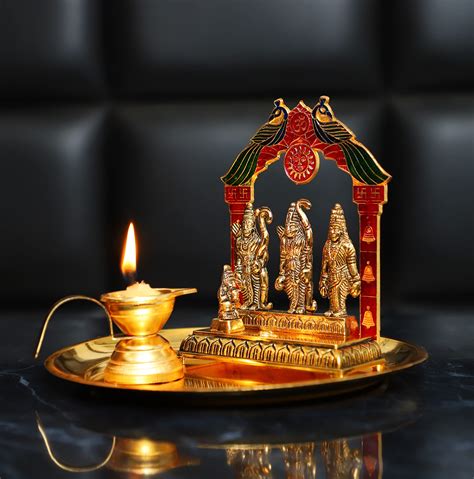 Buy Chhariya Crafts Metal Shri Ram Darbar And Hanuman Ji With Pooja