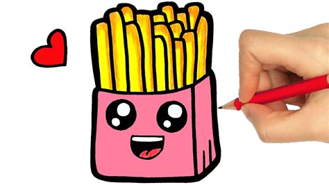 Como Dibujar Patatas Fritas Kawaii Youtube