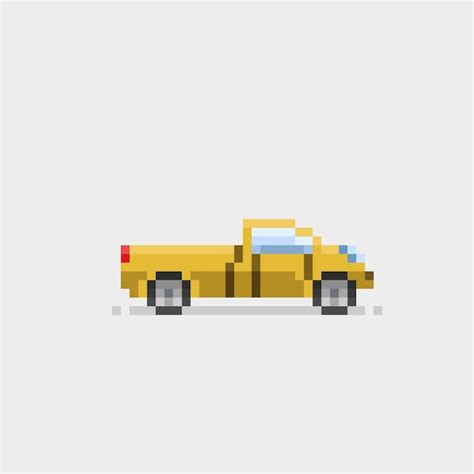 Ramasser Une Voiture Dans Un Style Pixel Art Vecteur Premium