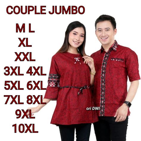 Merah Katun Cja Cotton Batik Couple Top Men Women Hem Blouse M Xl