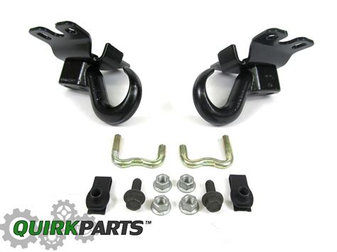 2002 2007 Jeep Liberty FRONT Tow Towing Hooks Kit Set MOPAR GENUINE OE