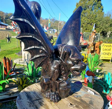 Large Gothic Gargoyle Metal Garden Statue Haloween Scuplture