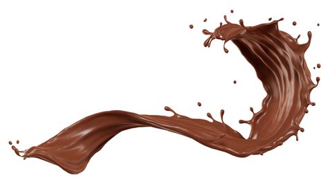 Chocolate Isolado Salpicos Aceno D Render Ilustra O Png