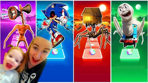 Siren Head Vs Sonic The Hedgehog Exe Vs Spider House Head Vs Spider