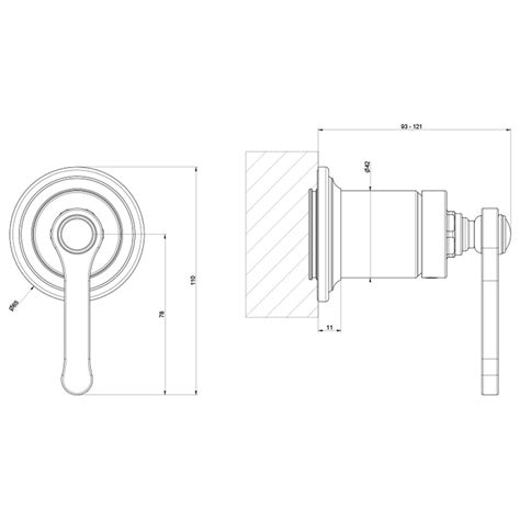 Gessi 65131 031 VENTI20 Miscelatore A Parete 1 Via Finitura Cromo