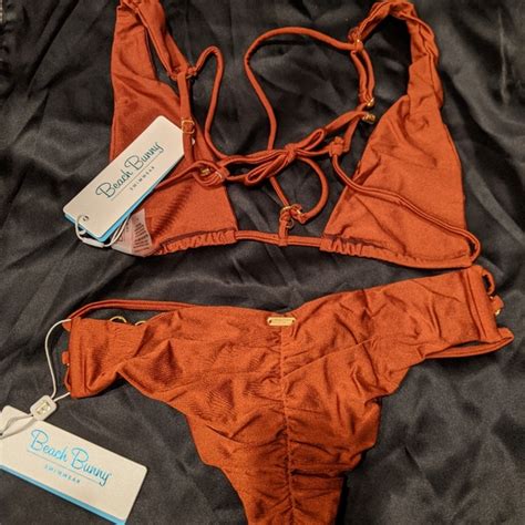 Beach Bunny Swim Brand New Beach Bunny Ireland Rust Orange Bikini