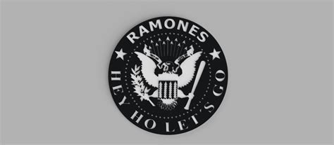 Stl File Ramones Hey Ho Lets Go Rock Wall Chart D Printer Model