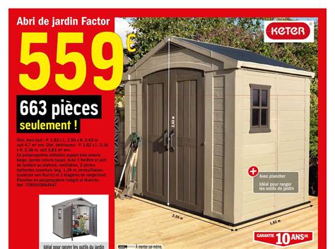 Promo Abri De Jardin Factor Keter chez Brico Dépôt iCatalogue fr