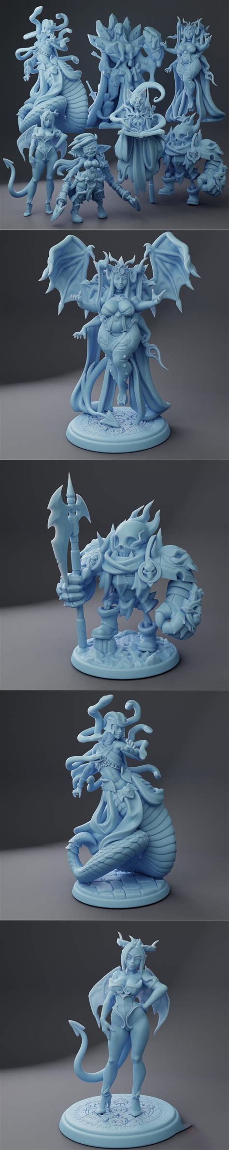 Twin Goddess Miniatures Lvl 99 Boss Monsters October 2023 3d Print