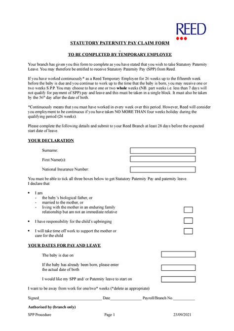 Statutory Paternity Pay Form Printable Printable Forms Free Online