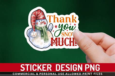 Thank You Snow Much Stickers Design Graphic by Regulrcrative · Creative ...