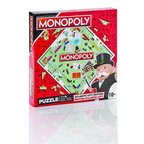 Monopoly Classic Atlantic City Edition Jigsaw Puzzle - 1000 Pieces ...