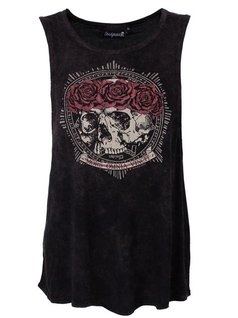 Sourpuss Omni Skull Vest Top Scene Fashion Aged Clothing Fashion