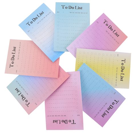 8 Books Label Stickers Color Fluorescent Paper Checklist Sticky Notes ...