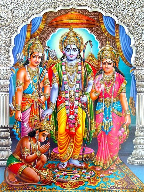 Ashi Creations Ram Darbar Lord Shri Ram Laxman Sita Mata Hanuman Ji