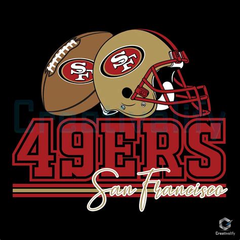 San Francisco Football SVG 49ers Helmet File Download - CreativeLify