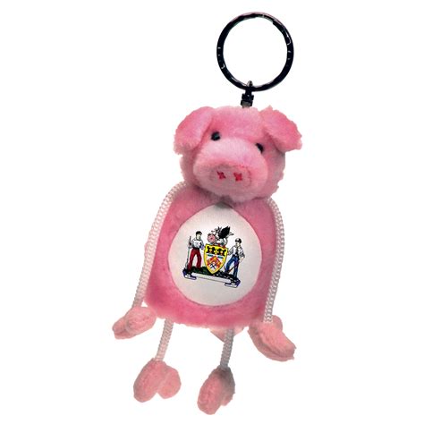 Pig Stringy Soft Toy Keyring | Emblem Print Products