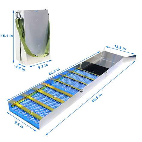 Snapklik.com : Folding Aluminum Alloy Sluice Box, Portable Gold