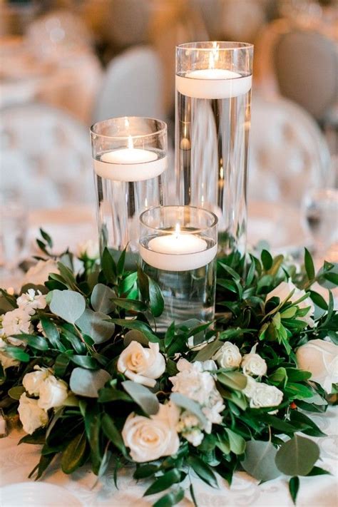 20 Romantic Simple Wedding Centerpieces With Candles