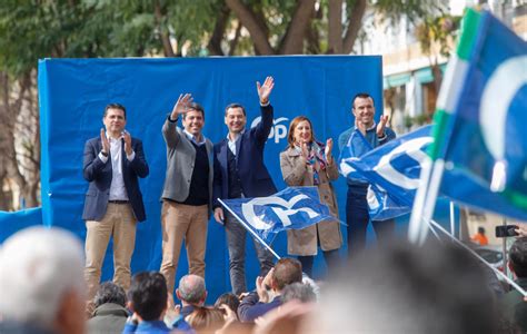 Mitin del PP en Alfafar con el presidente de Andalucía Juanma Moreno