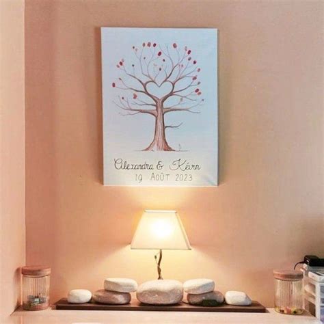 Tableau arbre à empreintes pour un mariage ou un baptême original