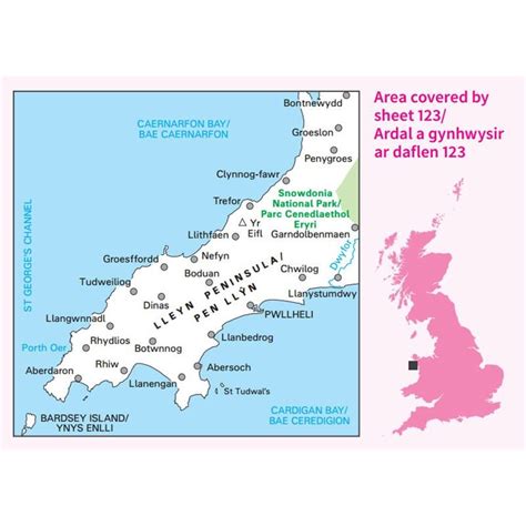 Os Landranger Paper Lleyn Peninsula Needle Sports Ltd