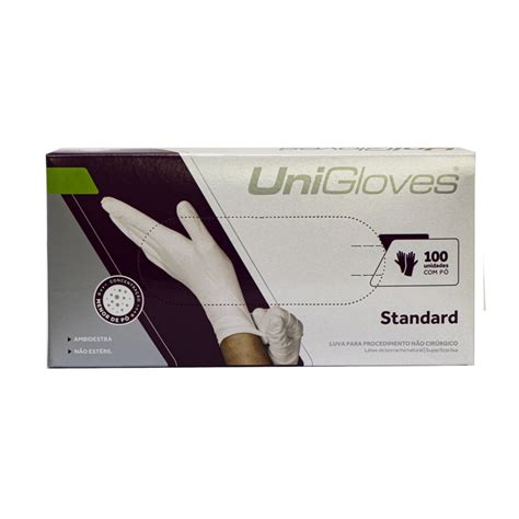 Kit Caixas De Luvas De L Tex Standard Unigloves Cor Branca P